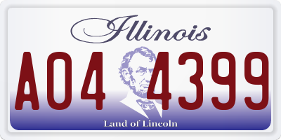 IL license plate A044399