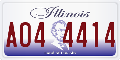 IL license plate A044414