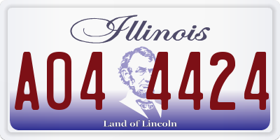 IL license plate A044424