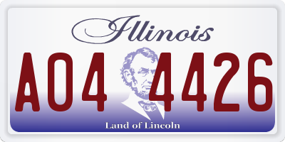 IL license plate A044426