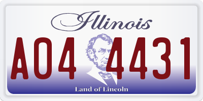 IL license plate A044431