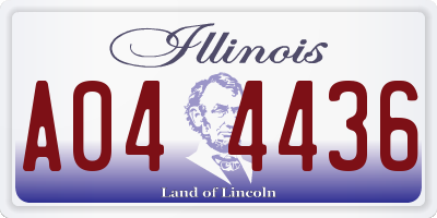 IL license plate A044436