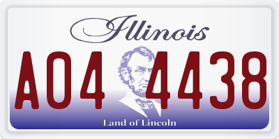IL license plate A044438