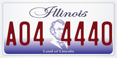 IL license plate A044440