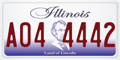 IL license plate A044442