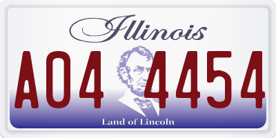 IL license plate A044454