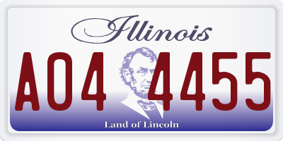 IL license plate A044455