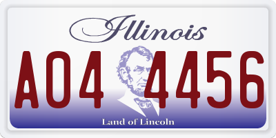 IL license plate A044456