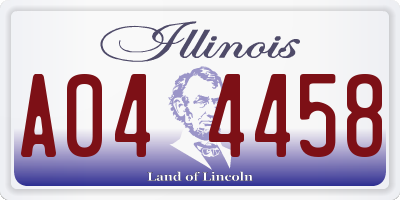 IL license plate A044458