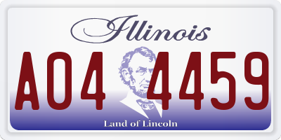 IL license plate A044459
