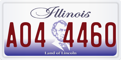 IL license plate A044460