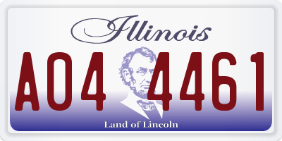 IL license plate A044461