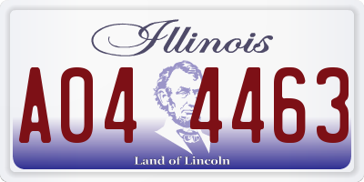 IL license plate A044463