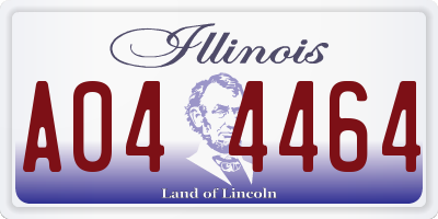 IL license plate A044464