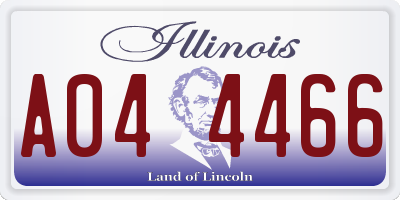 IL license plate A044466