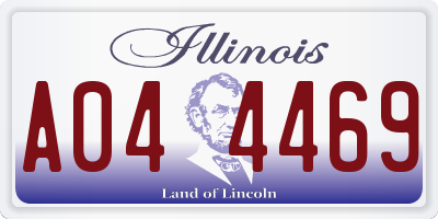 IL license plate A044469