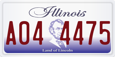 IL license plate A044475