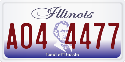 IL license plate A044477