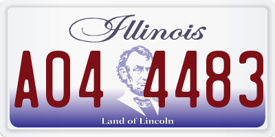IL license plate A044483
