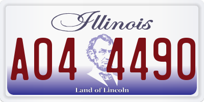 IL license plate A044490