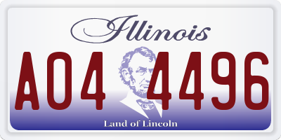 IL license plate A044496