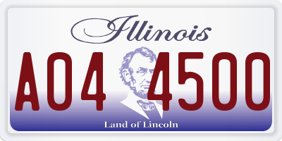 IL license plate A044500
