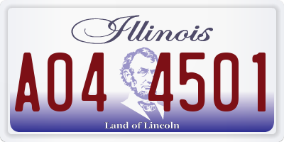 IL license plate A044501