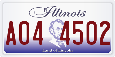 IL license plate A044502