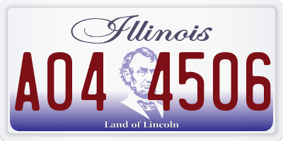 IL license plate A044506