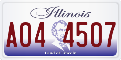 IL license plate A044507