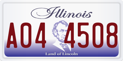 IL license plate A044508
