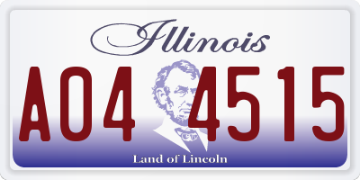 IL license plate A044515