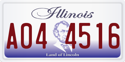 IL license plate A044516