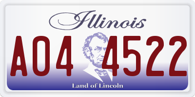 IL license plate A044522
