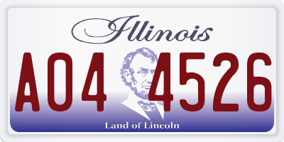 IL license plate A044526