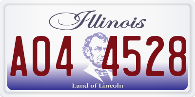 IL license plate A044528
