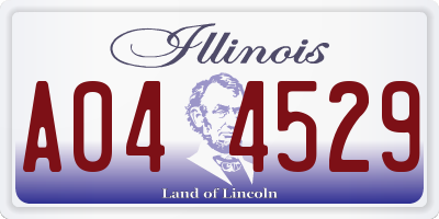 IL license plate A044529