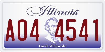 IL license plate A044541