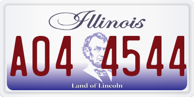 IL license plate A044544