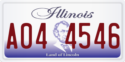 IL license plate A044546