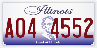IL license plate A044552