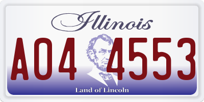 IL license plate A044553