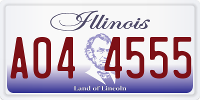IL license plate A044555