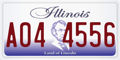 IL license plate A044556
