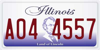 IL license plate A044557