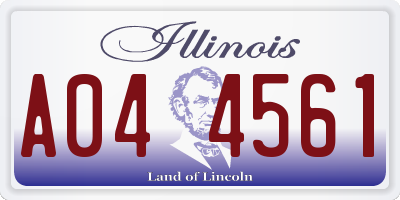 IL license plate A044561