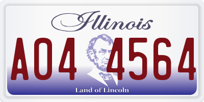IL license plate A044564