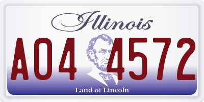 IL license plate A044572