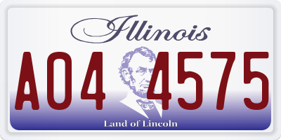 IL license plate A044575