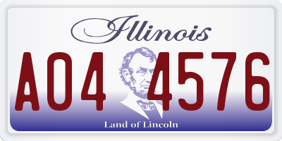 IL license plate A044576